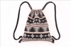 New color jacquard national wind drawstring bag shoulder bag flower cloth bundle pocket backpack