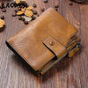 Handmade leather retro short wallet