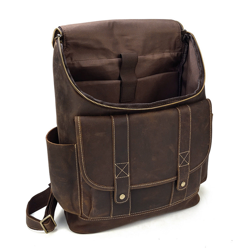 Men's leather backpack