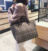 Plaid cloth handbag Fashion big bag Spring and summer new chain shoulder bag tide small fragrance handbag