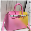 New colorful color women's portable scrub jelly bag fashion platinum shoulder diagonal PVC female big bag