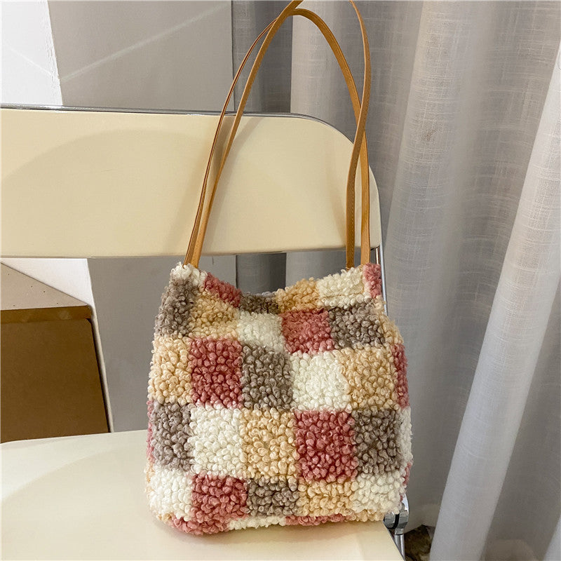 Plush tote bag