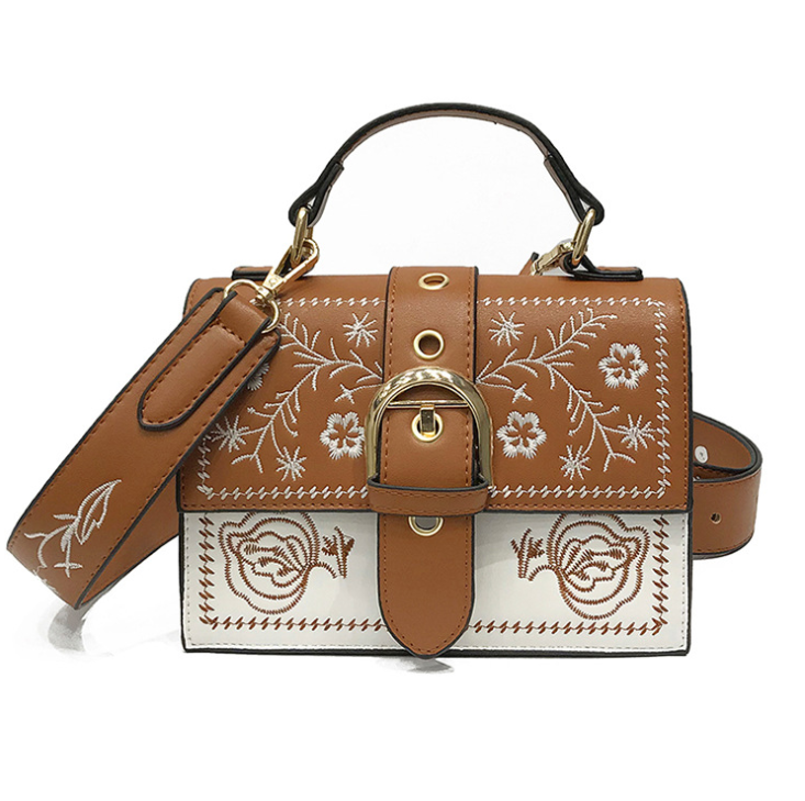 Embroidery small square bag