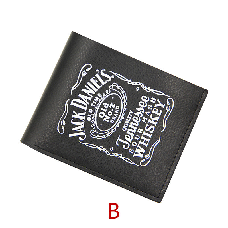 Fashion Men's PU Black Short Wallet