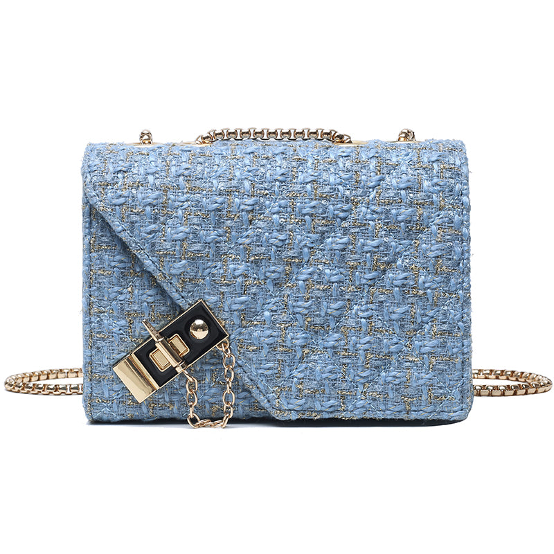 Chain Small Square Texture Messenger Bag Female All-match Ins Female