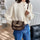 Fashion Chain Crossbody Bag All-Match Ins Woolen Saddle Bag