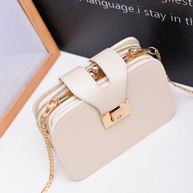 Fashion Women's Shoulder Messenger Chain Small Square Bag