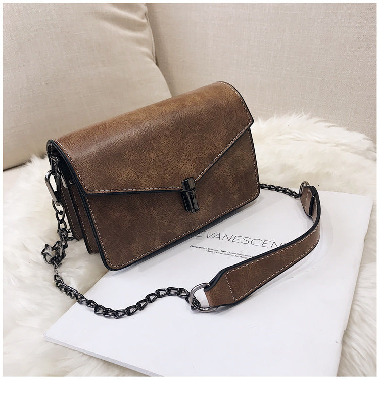 Gangfengsen Small Square Bag Chain Shoulder Messenger Bag