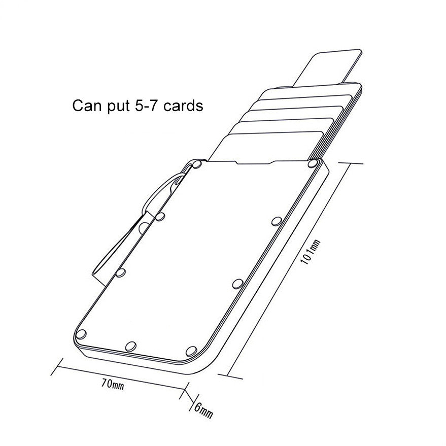 Portable Pull-out Design, Ultra-thin Card Holder, Multi-function Card Holder