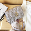 All-Match Rhombus Embroidery Thread One Shoulder Messenger Texture Small Square Bag