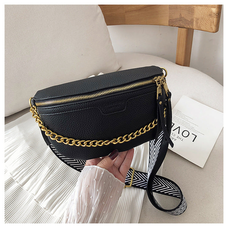 Womens Belt Bag PU leather Chain Fanny Pack Bananka Bag