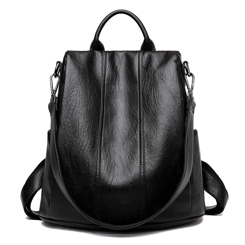 All-match Leather Soft Leather Anti-theft Multifunctional Backpack