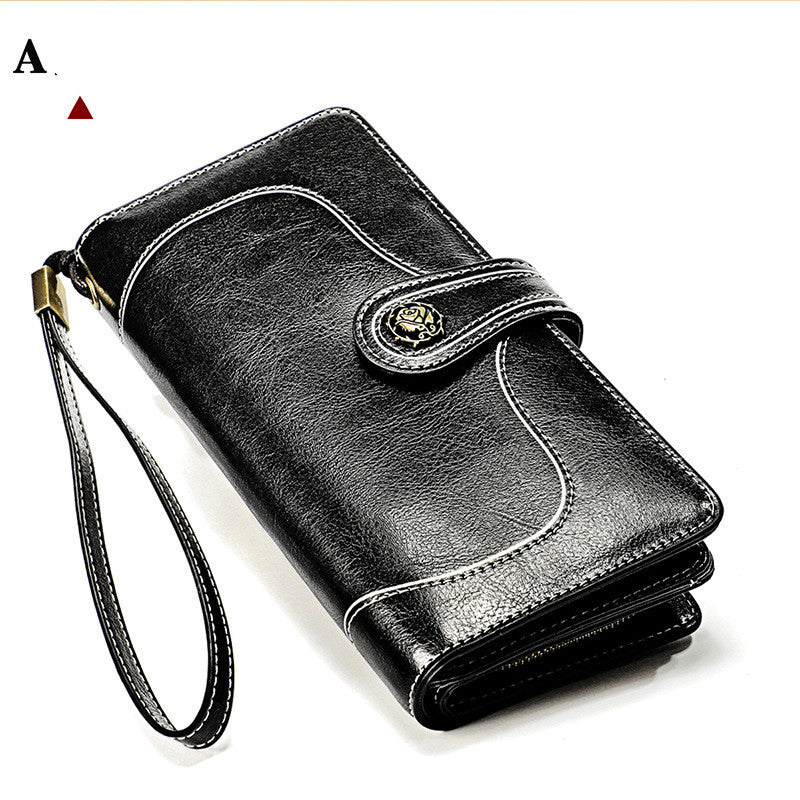 Ladies Wallet Long Cowhide Soft Leather