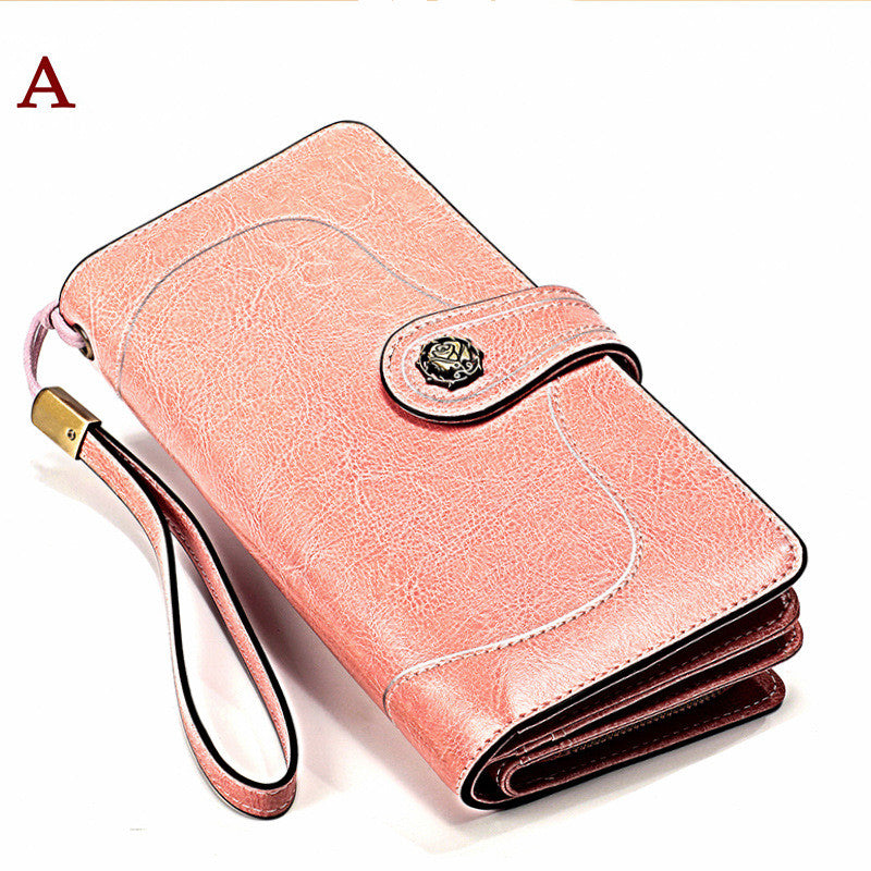 Ladies Wallet Long Cowhide Soft Leather