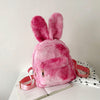 New Style Plush Bunny Ears Backpack Female Backpack