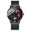 Men's Stereo Brake Skeleton Dial Sports Car Modified Watch