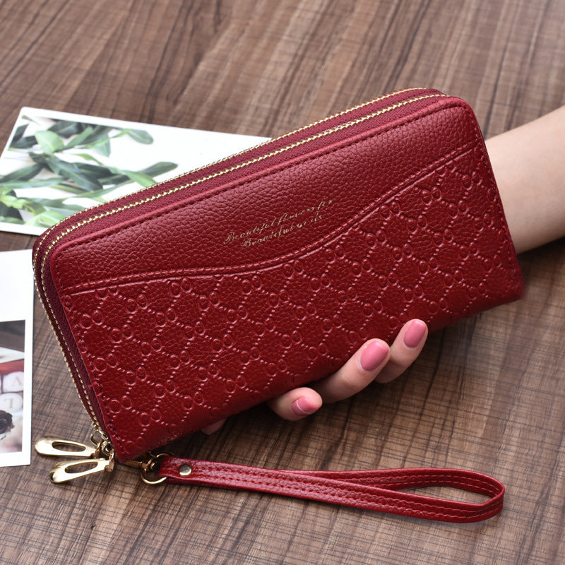 Large-Capacity Double Zipper Clutch Wallet Female Double-Layer Clutch Wallet