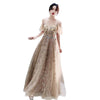 New style Sling Fantasy Fairy Temperament Birthday Party Host Dress Skirt Long