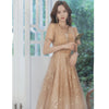 Champagne Fairy Dream Banquet Temperament Elegant Dress