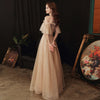 Long Blonde Dignified Host Socialite Banquet Temperament Bridesmaid Dress