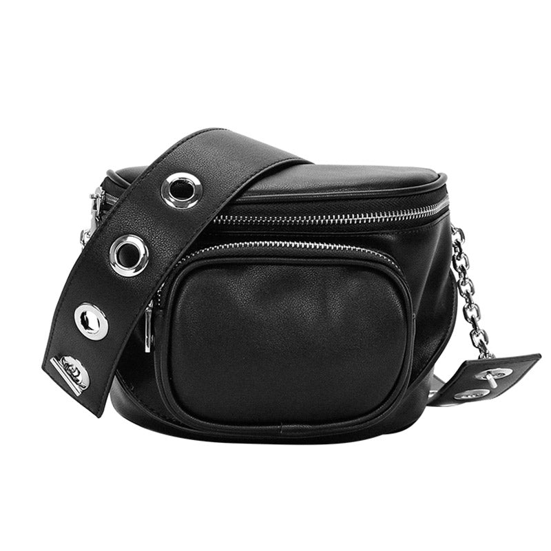 Simple Leather Semicircle Saddle Bag