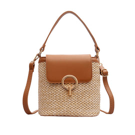 Bucket New Fashion Women's Fashion Western Style Woven Women's Bag Single Shoulder Bag