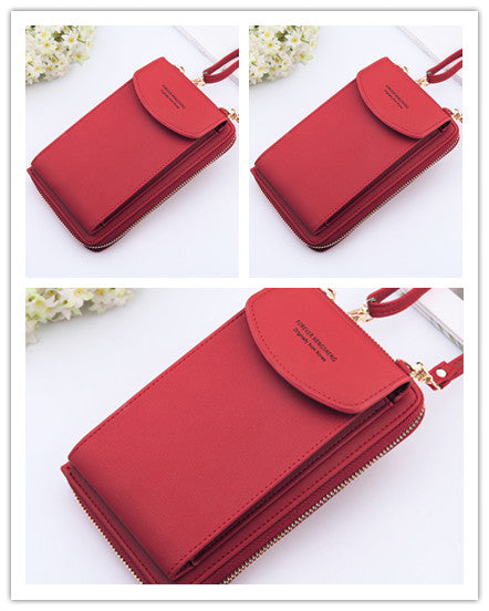 Mobile Phone Bag Zipper Women Diagonal Bag