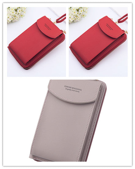 Mobile Phone Bag Zipper Women Diagonal Bag