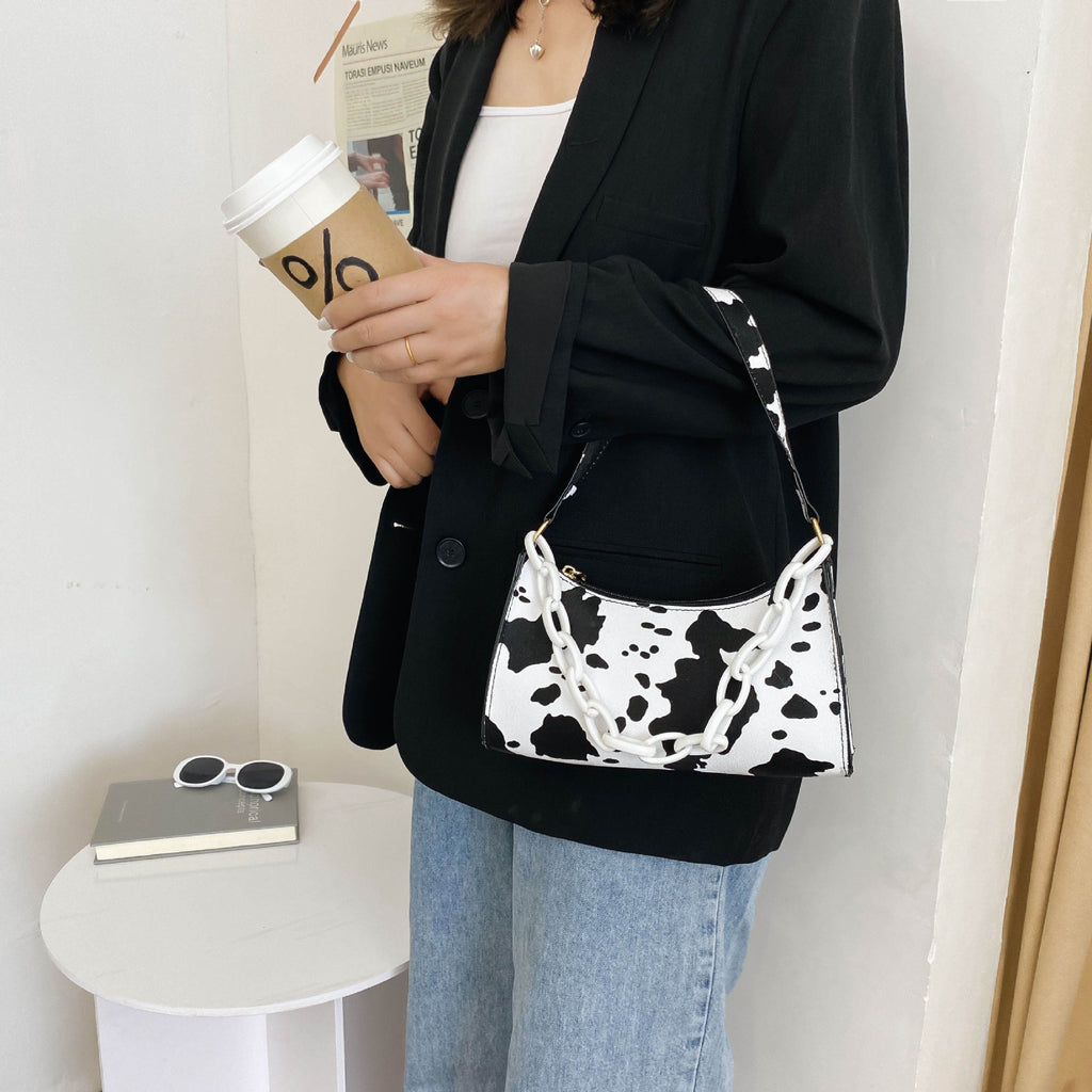 All-match Fashionable Shoulder Bag Cow Pattern