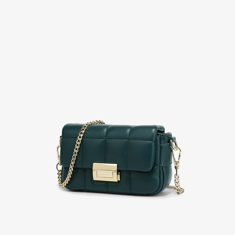 Small Fragrant Wind Rhombus Bag Green Small Square Bag