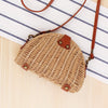 Semicircle Straw Woven Bag, Rattan Bag, Shoulder Bag, Messenger Bag, Female Bag