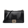 European And American Retro Top Layer Cowhide Embossed Chain Bag