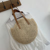 Color Big Disc Straw Woven Bag Casual One Shoulder Fashion Woven Bag Female Bag