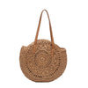 Color Big Disc Straw Woven Bag Casual One Shoulder Fashion Woven Bag Female Bag