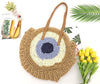 Color Big Disc Straw Woven Bag Casual One Shoulder Fashion Woven Bag Female Bag