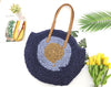 Color Big Disc Straw Woven Bag Casual One Shoulder Fashion Woven Bag Female Bag