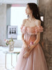 One Shoulder Evening Dress Pink Noble Dress