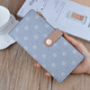 New Style Women's Wallet Long Fashion Flower Soft Wallet Korean Student Zipper Buckle Multi-Card Pocket Thin Wallet