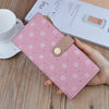 New Style Women's Wallet Long Fashion Flower Soft Wallet Korean Student Zipper Buckle Multi-Card Pocket Thin Wallet