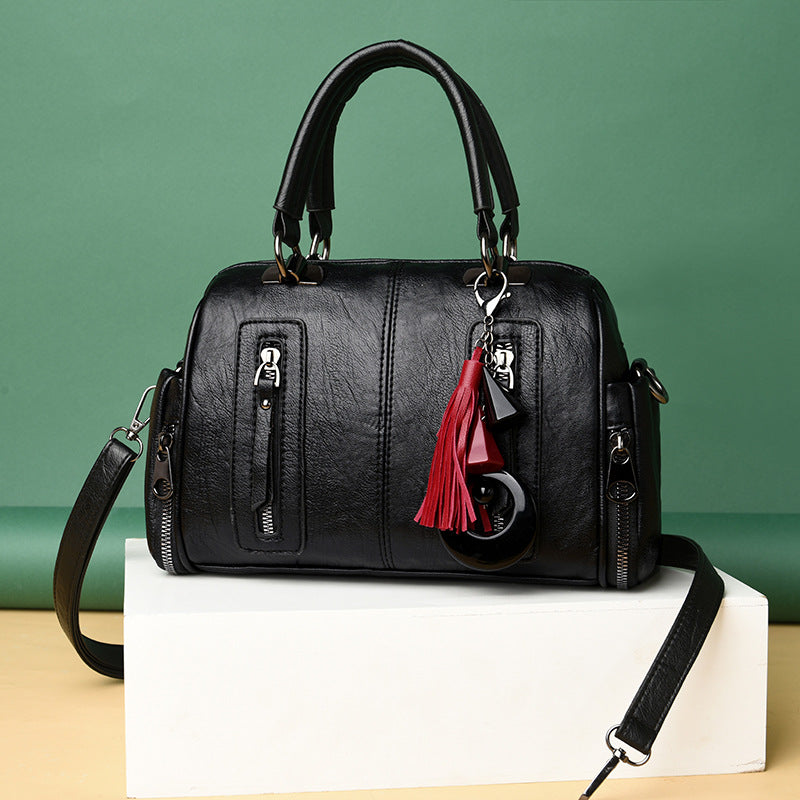 New Style Ladies Single Shoulder Bag Fashion Retro Boston Female Bag