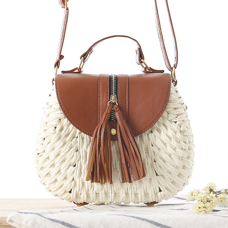 Straw Woven Bag Beach Vacation One-Shoulder Female Bag Woven Bag