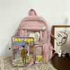 Casual Large-capacity School Bag Harajuku Style Backpack for Middle and High School Students