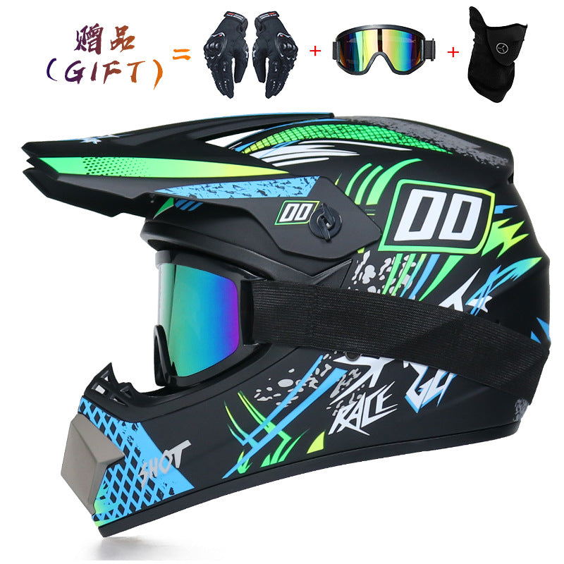 Mountain Motocross Covered Helmet