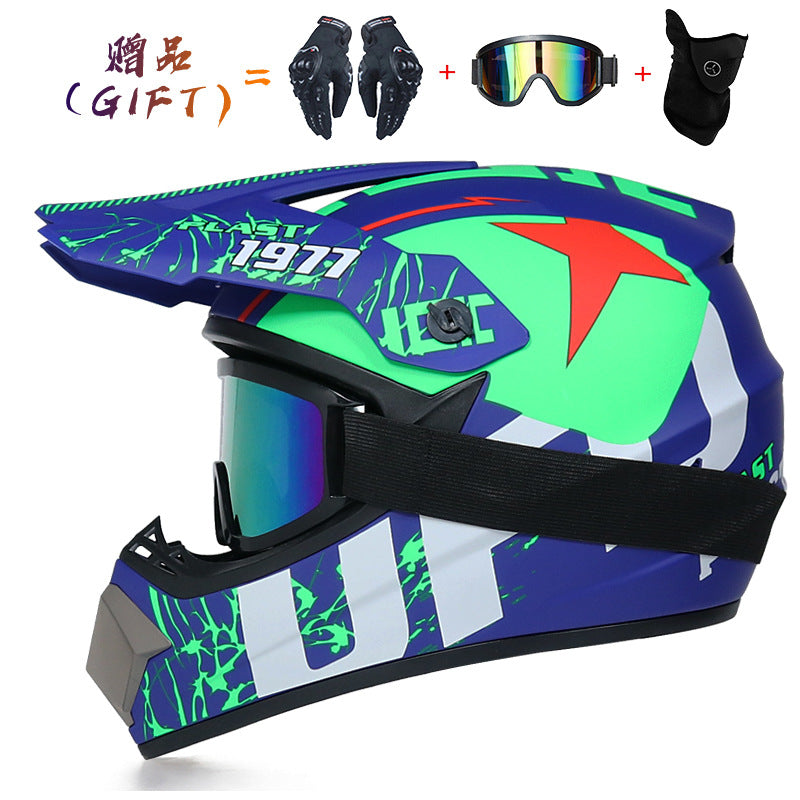 Mountain Motocross Covered Helmet