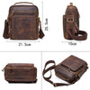 Ancient Crazy Horse Cowhide Men's Messenger Bag Multifunctional