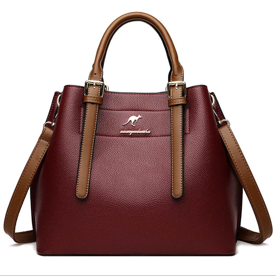Handbag Three-Layer Large Bag Women's Casual Women's Single Shoulder Bag