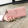 Women's Wallet With Zipper Buckle Korean Style Fashion Solid Color WLong Wallet Women