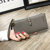 Women's Wallet With Zipper Buckle Korean Style Fashion Solid Color WLong Wallet Women