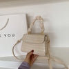 2022 Summer Mini Bag Women Messenger Crocodile Pattern Small Square Bag Western Style Fold Handbag