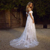 Lace Wedding Dresses 2020 Off the Shoulder Appliques A-Line Bride Dress Princess Wedding Gown Bridal robe de mariee